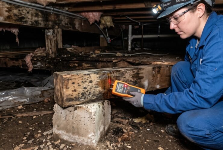 What Moisture Readings Reveal Before Crawl Space Repair Begins